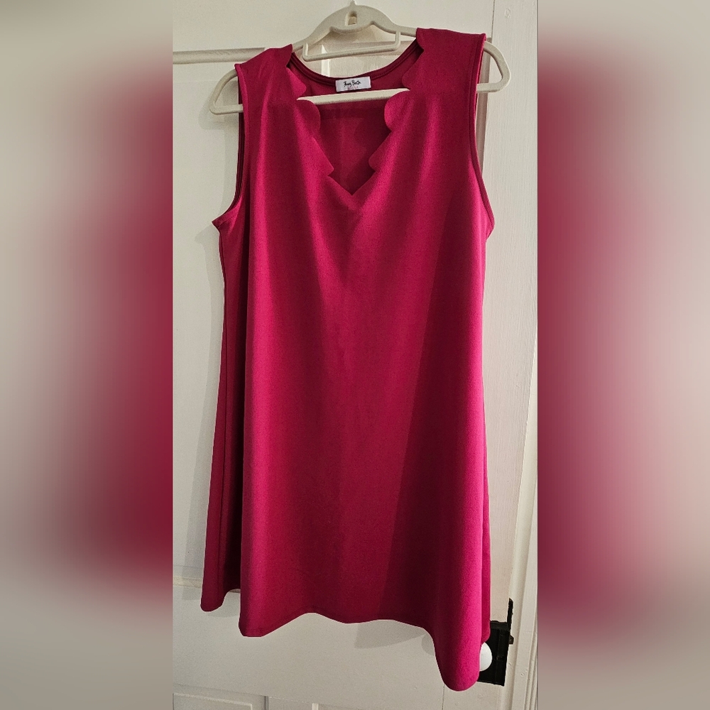 Elegant Asymmetrical Pink Dress